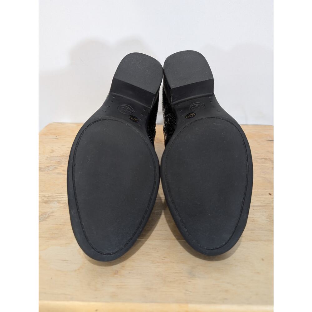 Lucky Brand Basel Black Snake Embossed Leather Double-Zip Booties Women’s 7M - Picture 6 of 8